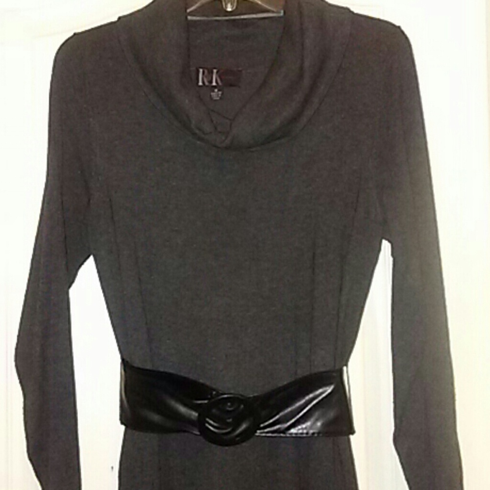 LS charcol R&K knit dress
